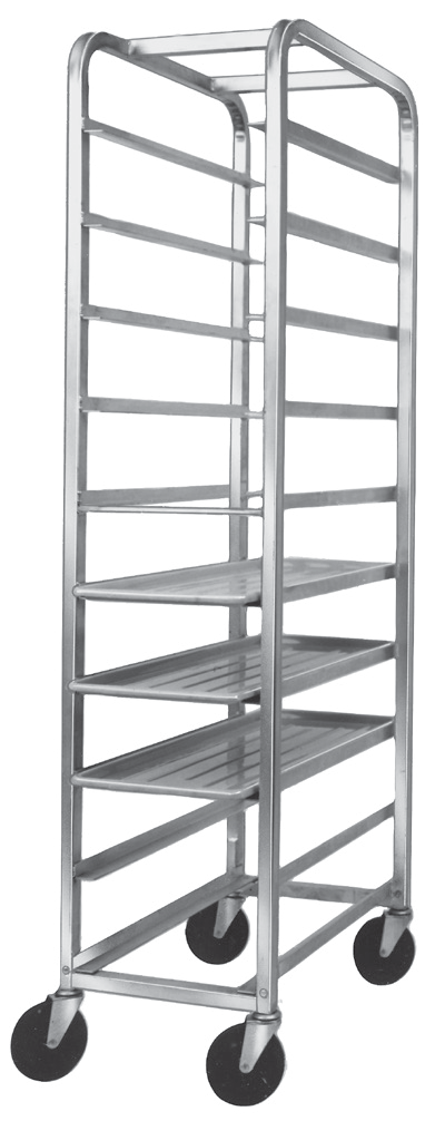 Product image #5 for Channel Manufacturing All-Welded Aluminum End-Load Platter Rack, Holds 10 x 12.5-Inch Platters, 5-Inch Casters