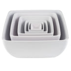 Thumbnail image #2 for Libbey APS Germany - Pure APS 83410 Square Melamine Bowl, White, 13-5/8 oz., 5"