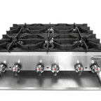 Thumbnail image #3 for Connerton CHP-212 Countertop Gas Hotplate, 2 Burners, Stainless Steel Body, 12"W x 27"D