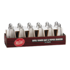 Thumbnail image #1 for TableCraft Products Cash & Carry C83-12 Single Salt/Pepper Shaker, 1 oz, Clear Glass, Nickel-Plated Top Case of 4