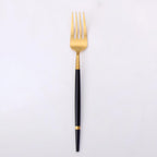 Thumbnail image #1 for Kadra Kitchenware Vikko Dine VF-SF50-OGB Salad Fork, 7", Brushed Gold 18/10 Stainless Steel Case of 12