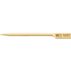 Thumbnail image #1 for TableCraft Products Cash & Carry MEDRARE Bamboo Steak Marker Picks, 3-1/2", Medium Rare Case of 12