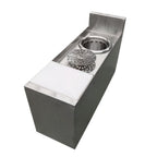 Thumbnail image #1 for NBR Equipment NRDS-824B Underbar Speed Station, 8"W x 24"D x 14.5"H, Push-Down Glass Rinser, Dipper Well, Flush Cutting Board, 3" Backsplash