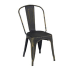 Thumbnail image #2 for G & A Commercial Seating Astor 530 Stackable Metal Side Chair with Plain Metal Back, Solid Metal Seat, and 12-Gauge Steel Frame