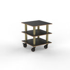 Thumbnail image #1 for Steelite Mogogo Grey Slate SS MGCMLX03MBXH Modular Small Steam Table Unit, Grey Slate, Brushed Brass, 29.5" x 29.5" x 35"