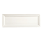 Thumbnail image #1 for Libbey Slate SL-26S Rectangular Porcelain Plate, 12" x 8", Carved Rim