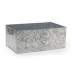 Thumbnail image #1 for G.E.T. GET GT-2112-GG Rectangular Galvanized Steel Beverage Tub, 8.5-Gallon, Gray, with Drop Loop Handles