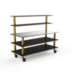 Thumbnail image #1 for Steelite International Mogogo, Modular MGCMLC02MBXW 3-Tier Modular Back Bar Station, 71"W x 29-1/2"D x 60-1/2"H, Casters