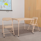 Thumbnail image #2 for Flash Furniture JB-10-CARD-TN-GG Kids' Folding Table and Chair Set, Square, Tan, 24 x 24 x 20-1/4 in