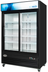 Thumbnail image #7 for KoolMore Two-Section Glass Door Merchandiser Refrigerator, 45 Cu. Ft., Sliding Doors, Bottom-Mount, Black