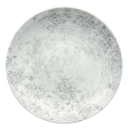 Thumbnail image #1 for Libbey Schonwald, Shabby Chic 9331221-63071 Porcelain Plate, 7-7/8-inch Round Coupe Rim, Structure Grey with Ornaments