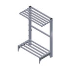 Thumbnail image #1 for Renfro Industries Inc. RISTACFSR48242 Cantilever Shelving, Tubular, 48"W x 24"D x 72"H, 2-Shelf, 2,000 lb Capacity per Section