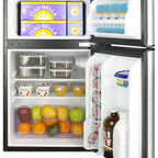 Thumbnail image #1 for Summit Commercial CP34BSSADA Compact Commercial Refrigerator-Freezer, 2 Stainless Steel Doors, ADA Height, Freestanding, Black