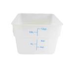 Thumbnail image #1 for Thunder Group PLSFT012TL 12 Qt Square Translucent Polypropylene Food Storage Container, Container Only Case of 12