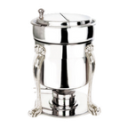 Thumbnail image #1 for Eastern Tabletop Queene-Anne 3107QA-SS 7 qt Stainless Steel Marmite Soup Chafer with Hinged Cover