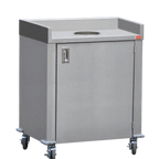 Thumbnail image #1 for Steril-Sil Company MTC36-1 Mobile 40-Gallon Stainless Steel Trash/Recycling Counter with Drop-Top Opening