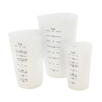 Thumbnail image #1 for TableCraft Products HSMC3 Silicone Measuring Cup Set, 1-, 2-, and 4-Cup Capacities, Stackable Case of 6