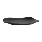 Thumbnail image #2 for Steelite International Delfin, Marisol Black 7000DD028 11-1/2" Black Melamine Flat Plate, Free-Form 1 Dozen