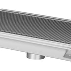 Thumbnail image #3 for Koolmore KM-FTG-1830 Commercial Stainless Steel Floor Trough Drain, 30 x 18 Inch, Subway-Style Grating, 4-Inch Drain Connections