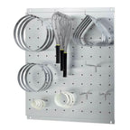 Thumbnail image #1 for Matfer Bourgeat 845760 Stainless Steel Wall-Mounted Utensil Rack Panel, 23-3/4"W x 29-3/4"H, Adjustable Hook System, Hooks Not Included