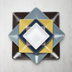 Thumbnail image #2 for G.E.T. Squared - EGS D1111SQ-B . . Black Melamine Square Coupe Plate, 11-1/2" x 1-1/2"H Case of 6