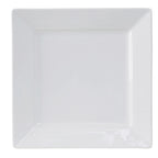 Thumbnail image #1 for Tuxton China Santorini GSP-009 Porcelain White Square Plate with Wide Rim, 12-1/8" Case of 6