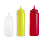 Thumbnail image #2 for Browne USA Foodservice 57802405 24 oz Red Polyethylene Squeeze Bottle, Wide Mouth, No-Drip Tip