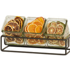 Thumbnail image #2 for Cal-Mil Milo 23747-3-13 3-Section Metal Condiment Jar Holder with 3 Glass Jars, Black, 12.5"W x 4.5"D x 3"H