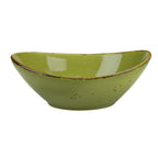 Thumbnail image #1 for International Tableware Savannah SV-15-BA Oval Stoneware Pasta Bowl, 11 oz, 6-1/2 in, Basil Speckled 1 Dozen