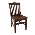 Thumbnail image #1 for JustChair Manufacturing W36418 Wood Side Chair, Schoolhouse Slat Back, Solid Wood Seat