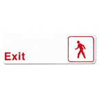 Thumbnail image #1 for Thunder Group PLIS9307RD Self-Adhesive Exit Sign, 9 x 3 in, Red Lettering on White Background Case of 144