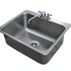 Thumbnail image #6 for Advance Tabco DI-1-2812 Drop-In 18-Gauge 304 Stainless Steel Sink, Single Compartment, 28" x 20" x 12" Bowl with Faucet & Basket Drain