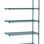 Thumbnail image #1 for Metro Super Erecta SA-2448K3-86-A5 Super Adjustable Super Erecta Wire Add-On Wire Shelving Unit, 48"W x 24"D x 86"H, 800 lb. capacity per shelf, 2000