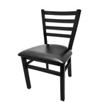 Thumbnail image #1 for Oak Street SL3160 Extra-Large Stackable Dining Chair, Ladder-Back Metal Frame, Black Powder-Coat Finish