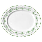 Thumbnail image #1 for Steelite International Folio, Porcelain 62534FP817 Porcelain Oval Platter, 13 x 10.5 x 1 in, Adelina Giselle Green 1 Dozen