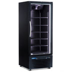 Thumbnail image #1 for Minus Forty / QBD 22-USGF-F1-BK-BI Due North Minus forty Glass Door Display Freezer, 1 Full-Height Hinged Door, 23.41 cu. ft., Black, 30"W