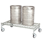 Thumbnail image #1 for Tarrison Products Ltd. TS-DMM2436Z-KIT Mobile Channel Dunnage Rack with Wire Mat, 36"W x 24"D x 12"H, 1,200 lb Capacity
