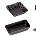 Thumbnail image #2 for JB Prince Matfer M148 C Round Fluted Petit Four Mold, 1-4/5 in Diameter x 2/5 in Height, Nonstick Tinned Steel