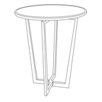 Thumbnail image #1 for Eastern Tabletop C703R Round Folding Cocktail Table, 36-Inch Diameter x 36-Inch High, Reversible HPL Top, Stainless Steel Frame