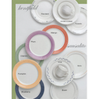 Thumbnail image #2 for Vertex China Sausalito SAU-8 9-Inch Round White China Plate with Sculpted Lines Case of 2 Dozen