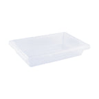Thumbnail image #1 for CAC China FS1H-3C Clear Polycarbonate Half-Size Food Storage Box, 1.75 Gallon, 18 x 12 x 3-1/2 Inch Case of 12