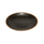 Thumbnail image #1 for G.E.T. Pottery Market P-83-BR Melamine Coupe Plate, 8.3 in Round, Brown with Clay Trim Dozen Case of 2 Dozen