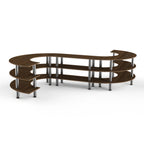 Thumbnail image #1 for Steelite International Mogogo, Modular MGCMSB02WSXF 3-Tier S-Shaped Modular Serving Station, 141-1/2" x 124" x 35"H