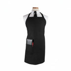 Thumbnail image #1 for Chef Revival 2PBIABK Black Poly/Cotton Bib Apron, Adjustable Neck Strap, 2 Pockets, 32" x 32-1/2" Case of 60