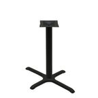 Thumbnail image #1 for Oak Street B2230-STD Stamped Steel Table Base, 22" x 30" Base Spread, 3" Column, 28-3/4" Standard Height, Black Finish