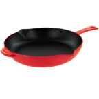 Thumbnail image #2 for Zwilling J.A. Henckels Staub® 1004415 10-Inch Enameled Cast Iron Fry Pan, Cherry, Induction-Ready, with Pour Spout
