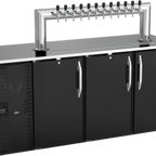Thumbnail image #2 for Victory Refrigeration VDDN72HC-B-12T Direct Draw Beer Dispenser, 72-inch, 3 Half-Keg Capacity, 12-Tap Tower, Black Exterior