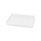 Thumbnail image #1 for Steelite Delfin, Supermarket DFTRC1210LT020 Rectangular Melamine Bakery & Food Display Tray, 12" x 10" x 1", White
