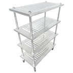 Thumbnail image #1 for IMC/Teddy UP-4824-4L Pot & Pan Utility Shelving System, Louvered, 4-Shelf, 48"W x 24"D x 61"H, 16-Gauge Stainless Steel