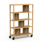 Thumbnail image #1 for Steelite Mogogo MGCCAN08NSXW Canvas Room Divider, Natural Brushed Stainless Steel, on Casters